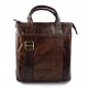 Leather shoulder bag satchel mens ipad bag handbag dark brown luxury bag