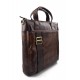 Leather shoulder bag satchel mens ipad bag handbag dark brown luxury bag