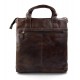 Leather shoulder bag satchel mens ipad bag handbag dark brown luxury bag