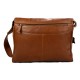 Sac à bandoulière en cuir notebook sac homme femme sac d'épaule messenger miel