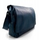 Sac à bandoulière en cuir notebook sac homme femme sac d'épaule messenger bleu