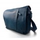 Sac à bandoulière en cuir notebook sac homme femme sac d'épaule messenger bleu