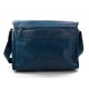 Sac à bandoulière en cuir notebook sac homme femme sac d'épaule messenger bleu