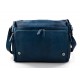 Sac à bandoulière en cuir notebook sac homme femme sac d'épaule messenger bleu