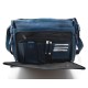 Sac à bandoulière en cuir notebook sac homme femme sac d'épaule messenger bleu