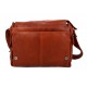 Sac à bandoulière en cuir notebook sac homme femme sac d'épaule messenger orange