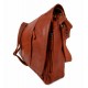 Sac à bandoulière en cuir notebook sac homme femme sac d'épaule messenger orange