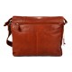 Sac à bandoulière en cuir notebook sac homme femme sac d'épaule messenger orange